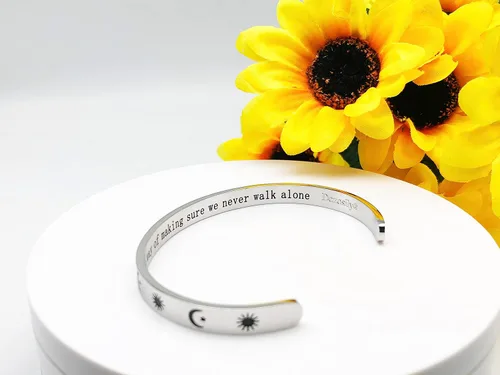 Miniatura 4 de Dczosily Pulseras inspiradoras para mujer, de acero inoxidable, pulseras motivacionales, regalos personalizados para mejores amigas