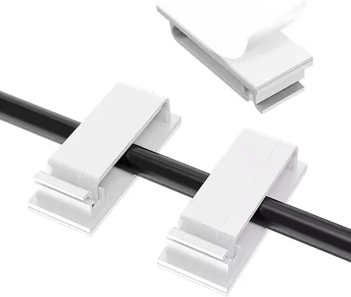 Soporte de clips adhesivos para cables, clips de luz para exteriores, clips de alambre de cable blanco, cable de nailon resistente, abrazadera de