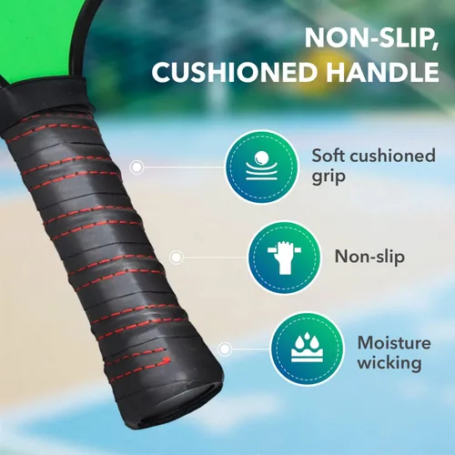 Miniatura 3 de HAJIMARI USAPA - Juego de 4 raquetas de pickleball con bolas para interiores y exteriores, bolsa de transporte Paleta ligera de fibra de carbono