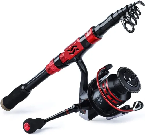 Miniatura 2 de Sougayilang Telescopic Fishing Pole with Spinning Reel Portable Fishing Rod Reel Combos