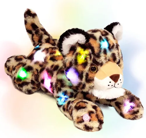 Miniatura 14 de Hopearl Perezoso de peluche con luces LED y música, perezoso de tres dedos flexible de felpa, con luces de noche que brillan en la oscuridad