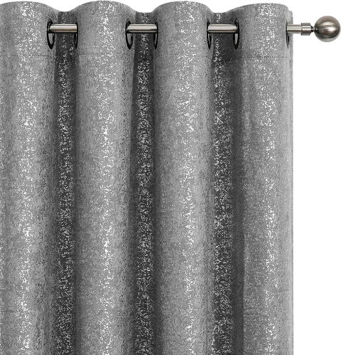 GoodGram Paquete de 2 paneles de cortinas opacas térmicas Sparkle Chic - Colores surtidos (gris)