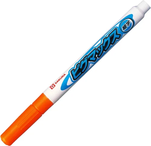 Sakura Crepas Pigmax ZPK-S10P - Bolígrafo a base de agua, punta fina, naranja, 10 bolígrafos