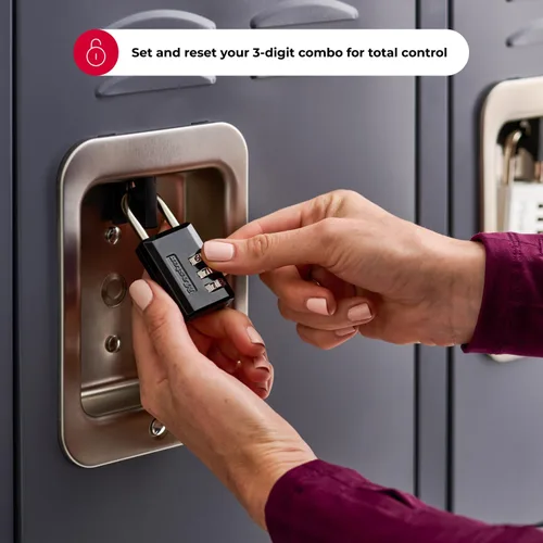 Miniatura 3 de Master Lock 120Q Candados anchos con llave, 3/4 pulgada, latón macizo, 4 unidades, 647D