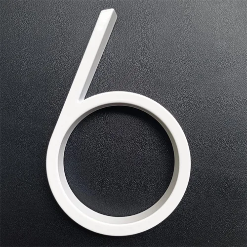 Miniatura 18 de Placa flotante 3D para casa, números de 5 pulgadas, color blanco, moderna, dirección, dirección del hogar, aleación de zinc, montaje con tornillo