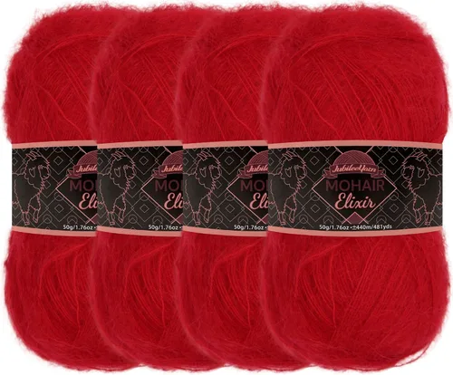 Miniatura 22 de JubileeYarn Mohair Elixir Yarn - 50g/Skein Baby Wool Blend - Cosmopolitan - 1 Skein