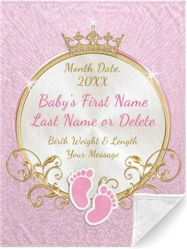 Miniatura 24 de Mantas de bebé personalizadas con nombre, manta de bebé personalizada para niñas, regalos de bebé, manta suave y cálida para recepción de pañales