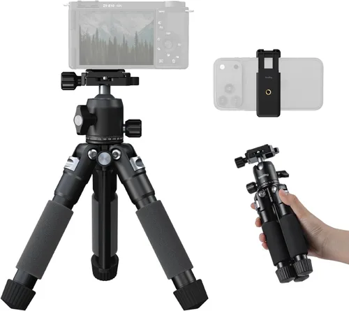 Miniatura 11 de SmallRig VT-20 Mini Trípode de Aluminio, Trípode de Escritorio de 20" con Cabeza de Bola de 360°, Trípodes de Escritorio Compactos para Cámara DSLR