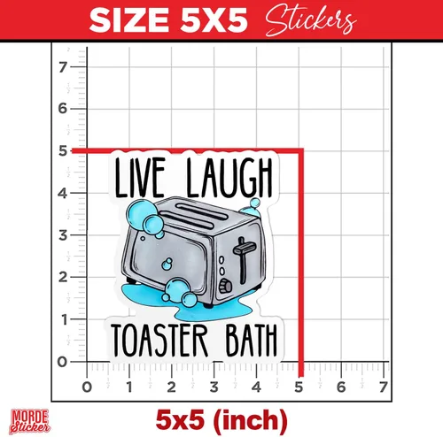 Miniatura 4 de Live Laugh Tostadora - Calcomanía de baño divertida con cita de tostadora, broma de 4 pulgadas, impermeable, para casco duro, laptop, botella