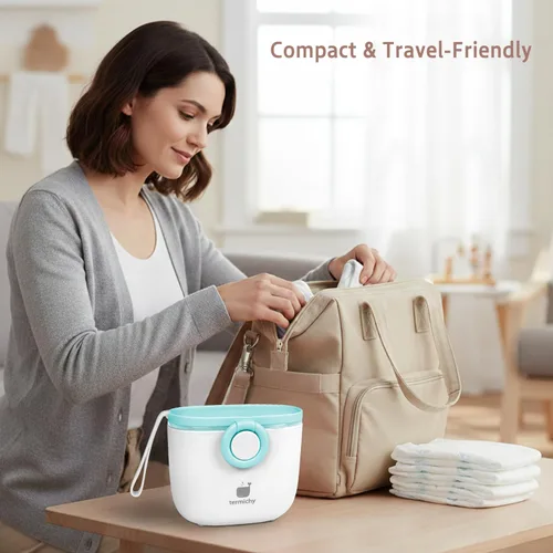 Miniatura 4 de Termichy Dispensador de Fórmula para Bebés, Contenedor Portátil de Leche en Polvo con Asa de Transporte y Cuchara para Actividades al Aire Libre