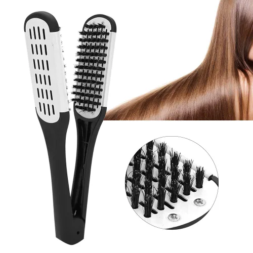 Miniatura 2 de cepillo para planchar pelo planchar. usura uni4e 25 × 5 × 4 profesional en forma de V abrazadera de peinado peine alisado peine herramienta
