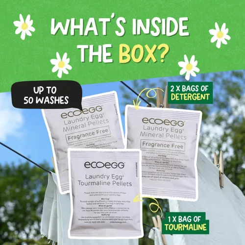Miniatura 2 de ecoegg Recambio de huevo de lavandería sin fragancia, 50 cargas