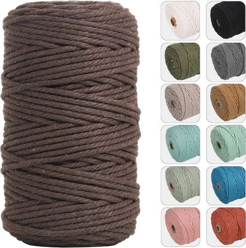 Miniatura 5 de NOANTA Cuerda de macramé de 109 yardas de 109 yardas, cuerda de algodón de color natural para colgar en la pared, ganchos de plantas, manualidades