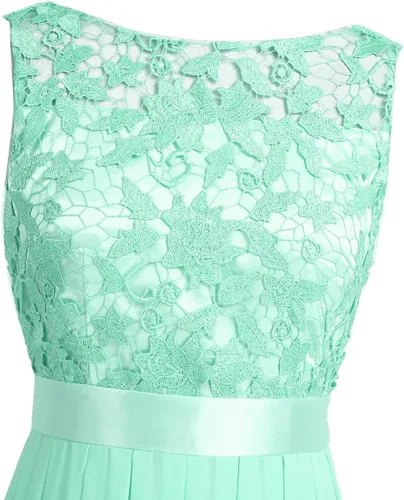 Miniatura 6 de Hularka Vestido largo de gasa de encaje floral para mujer