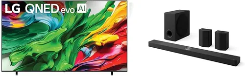 Miniatura 2 de LG Smart TV QNED 85A 4K de 55" y barra de sonido S70TY de 3.1.1 canales, Dolby Atmos, Orquesta Wow, altavoz trasero listo, subwoofer inalámbrico