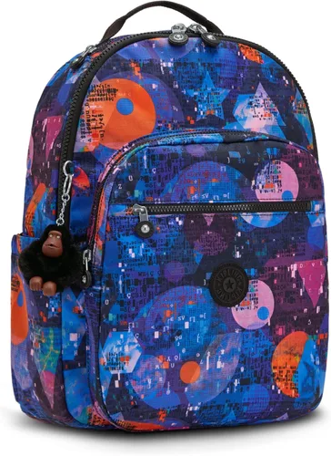 Miniatura 4 de Kipling Mochila para portátil Seoul de 15 pulgadas para mujer, duradera, espaciosa, con correas acolchadas para el hombro, funda protectora