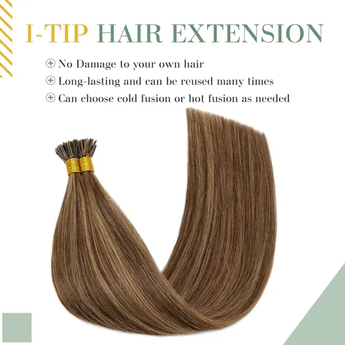 Miniatura 3 de MY-LADY Microlink - Extensiones de cabello humano con microcuentas de 14 pulgadas, extensiones de cabello rubio con micro bucle, extensiones