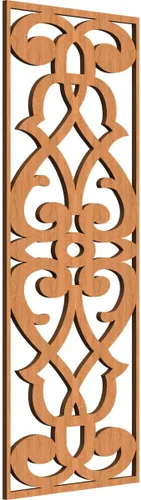 Miniatura 37 de 9 3/8"W x 24 3/8"H x 1/4"T Bellaire Decorativos Paneles de pared de madera calado, abedul