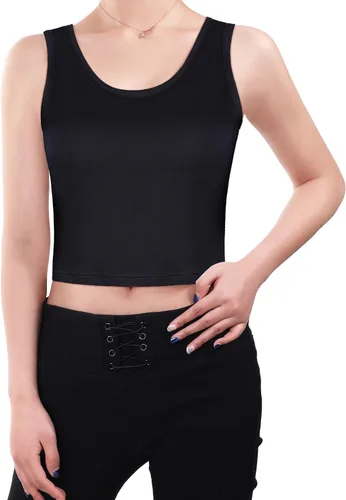 Miniatura 6 de Geyoga 8 Pcs Women Basic Crop Tank Tops Sleeveless Racerback Crop Cotton Top