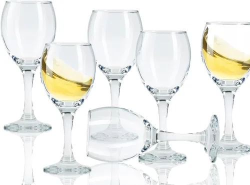 Vasos de chupito de Limoncello con vástago, vasos de cordial y vasos de vino de Oporto 85 ml (juego de 6) (6, 85 ml)