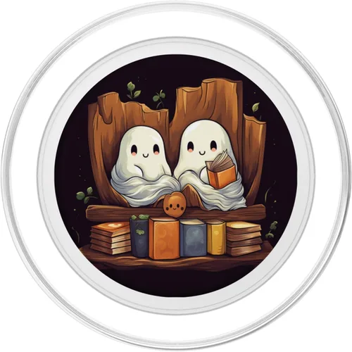 Miniatura 2 de Libros de lectura de fantasmas, diseño de Halloween, para adolescentes, niñas, mujeres, PopSockets MagSafe PopGrip para iPhone
