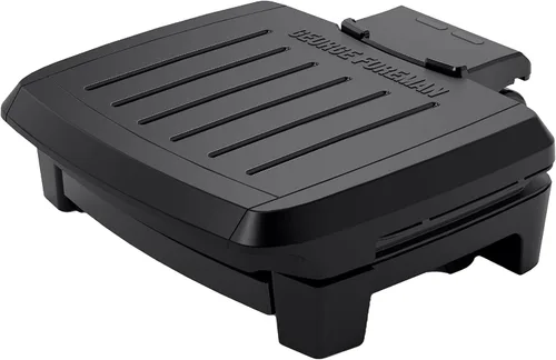George Foreman® Parrilla Totalmente Sumergible™, NUEVA Apta para Lavavajillas, Lava Toda la Parrilla, Antiadherente Fácil de Limpiar, Negro/Gris