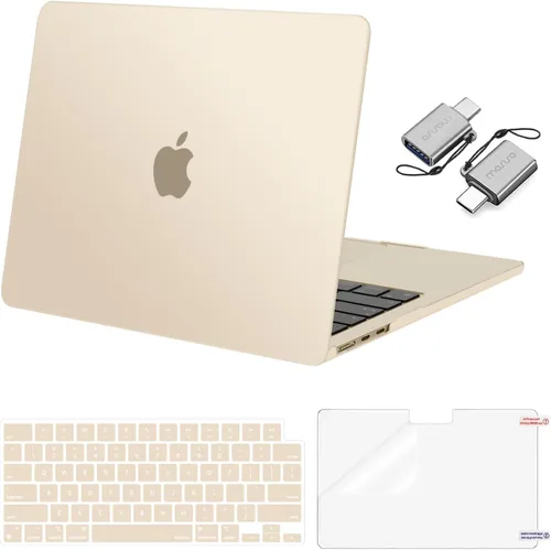 Miniatura 46 de Mosiso Funda para MacBook Air de 13 y 13.6 pulgadas, 2024, 2023 y 2022, M3 A3113, M2 A2681, Touch ID, carcasa rígida, cubierta de teclado, protector