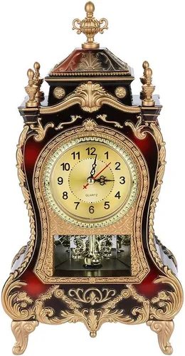 Gavigain Reloj vintage, reloj de mesa de plástico de estilo vintage, reloj de mesa antiguo para el hogar, reloj despertador decorativo de escritorio