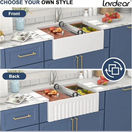 Miniatura 4 de Lordear Farmhouse Kitchen Sink