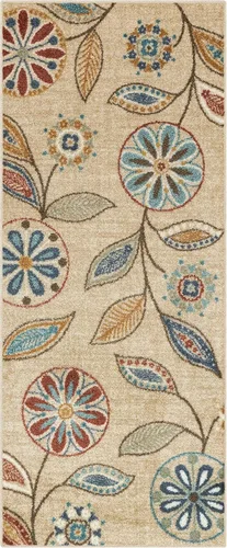 Miniatura 22 de Maples Rugs Reggie - Alfombra de pasillo floral, fabricada en Estados Unidos, lavable, antideslizante, alfombra de interior para cocina, pasillo