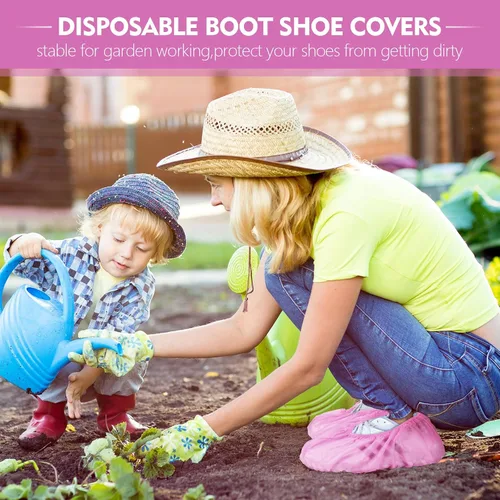 Miniatura 5 de Zhanmai - Paquete de 300 fundas desechables para botas o zapatos, antideslizantes, grandes, para cubrir zapatos o botines en interiores, protectores
