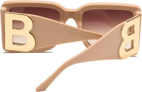 Miniatura 65 de PORADAY Gafas de sol cuadradas grandes de moda para mujeres y hombres, marco grueso negro de lujo, gafas de sol modernas con montura grande