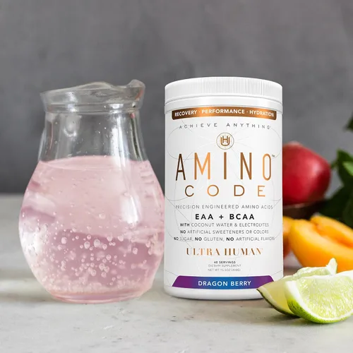 Miniatura 5 de Ultra Human Amino Code Aminoácidos esenciales + BCAA + electrolitos de agua de coco Bebida energética de aminoácidos saborizados