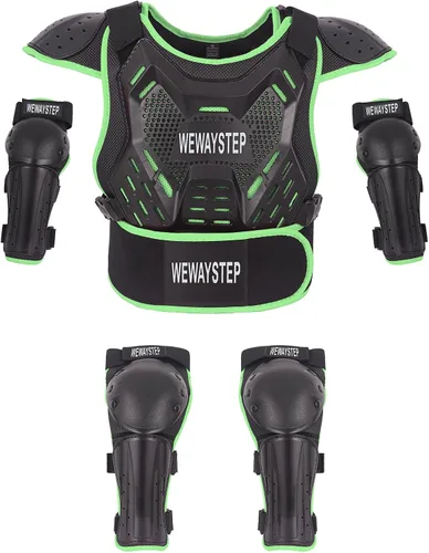 Miniatura 14 de Armadura de Bicicleta de Tierra para Niños - Equipo Protector de Motocross con Protector de Pecho, Rodilleras y Coderas para Ciclismo y Conducción