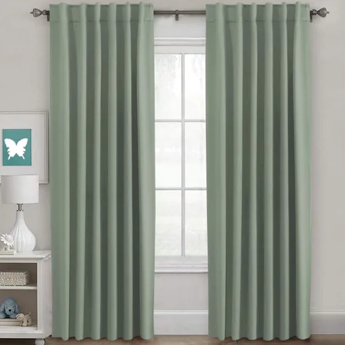 Miniatura 142 de H.VERSAILTEX Cortinas opacas con aislamiento térmico, paneles de tratamiento de ventana, cortinas opacas para oscurecer la habitación, cortinas Gris
