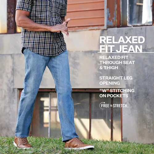 Miniatura 4 de Wrangler Jeans de ajuste relajado para hombre, Azul