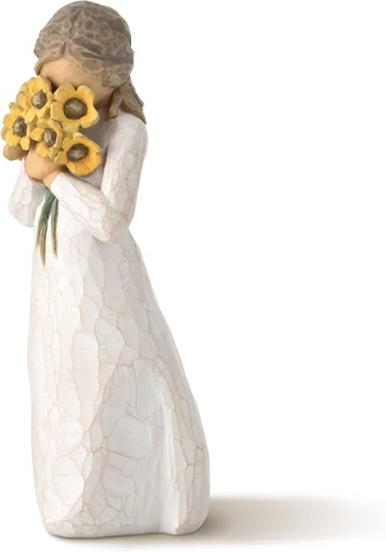 Willow Tree Abrazo cálido, rodeado de la calidez de la familia y amigos, un regalo para celebrar amistades o aquellos que aman las flores, figura