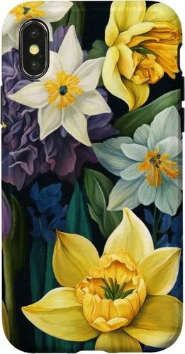 Miniatura 5 de iPhone 16 Painted Spring Bold Daffodils and Flowers, Flower Lover Case