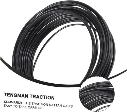 Miniatura 8 de Yardwe 32.8 ft de vid negro lazos de alambre de hierro flexible rollo de alambre de metal flexible para escalada marco de escalada al aire libre