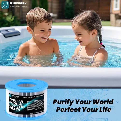 Miniatura 7 de El cartucho de filtro tipo VI para bañera de hidromasaje reemplaza el filtro para jacuzzis Lay-Z-Spa, Coleman y SaluSpa 90352E 58323 90427E