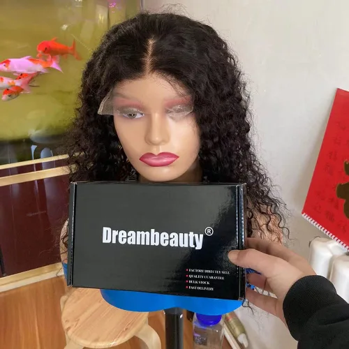 Miniatura 6 de Pelucas de cabello humano Remy brasileño ondulado con encaje frontal de 13 x 6 pulgadas, densidad del 300%, raya profunda de 6 pulgadas