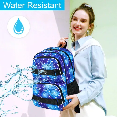 Miniatura 22 de Mochila para laptop, 16 pulgadas, bolsa escolar y bolsa de almuerzo, mochilas resistentes al agua para adolescentes, niñas, mujeres, estudiantes
