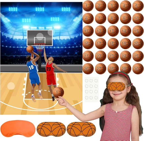 Miniatura 7 de PLULON Pin The Baseball Party Game para niños Pin The Baseball en el Guante y el Batón Póster grande con pegatinas para decoraciones de pared