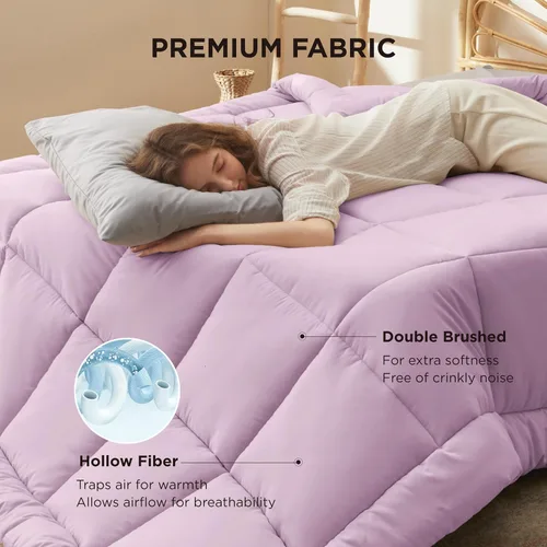 Miniatura 76 de Bedsure Relleno de edredón – Edredones acolchados tamaño individual XL, edredón para todas las estaciones, suave manta de ropa de cama alternativa