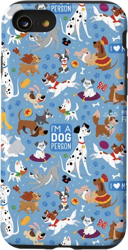 Miniatura 18 de Disney Funda azul para iPhone 17 con texto en inglés "Dogs I'm a Dogperson