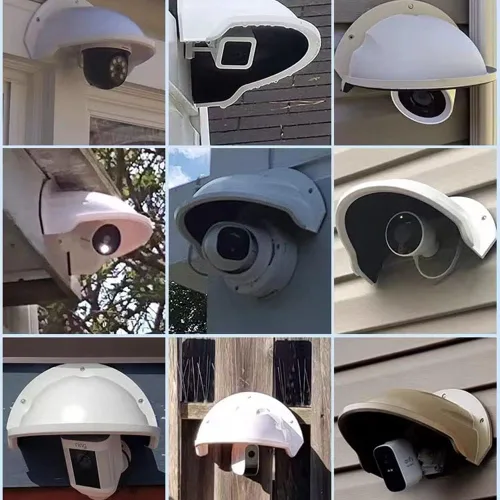 Miniatura 3 de Universal Sun Rain Shade Vigilancia Cámara Protector Protector Protector para Nest/Anillo/Dome/Bullert Exterior CCTV Cámara de Seguridad Protector