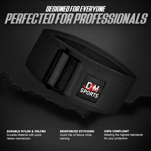 Miniatura 4 de DXM SPORTS Cinturón de levantamiento de pesas con autobloqueo, para hombres y mujeres, gimnasio, entrenamiento de fuerza, levantamiento de pesas