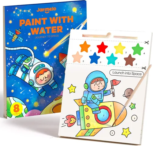 Miniatura 9 de Libros de pintar con agua para niños pequeños, actividad de pintura de acuarela sin desorden para niños de 1-3, 2-4, 4-6 años, regalo de arte