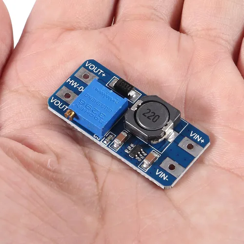 Miniatura 7 de AITRIP 10 piezas MT3608 DC-DC convertidor de impulso 2A módulo ajustable de aumento de voltaje regulador de voltaje de entrada 2V-24V a 5V-28V