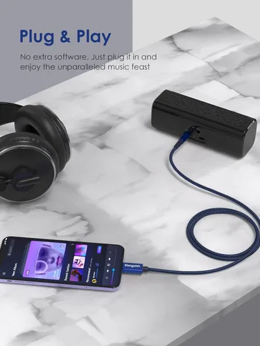 Miniatura 5 de Cable auxiliar de audio USB C a 0.138 in, cable auxiliar USB C, cable estéreo de auriculares tipo C a 0.138 in para iPhone, iPad, Samsung Galaxy